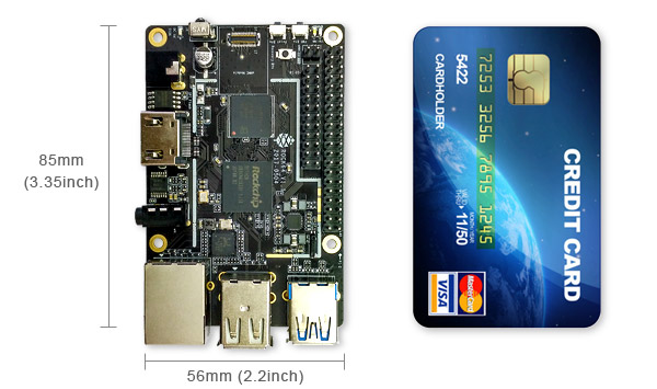 ROCK64 4K60P HDR Media Board Computer